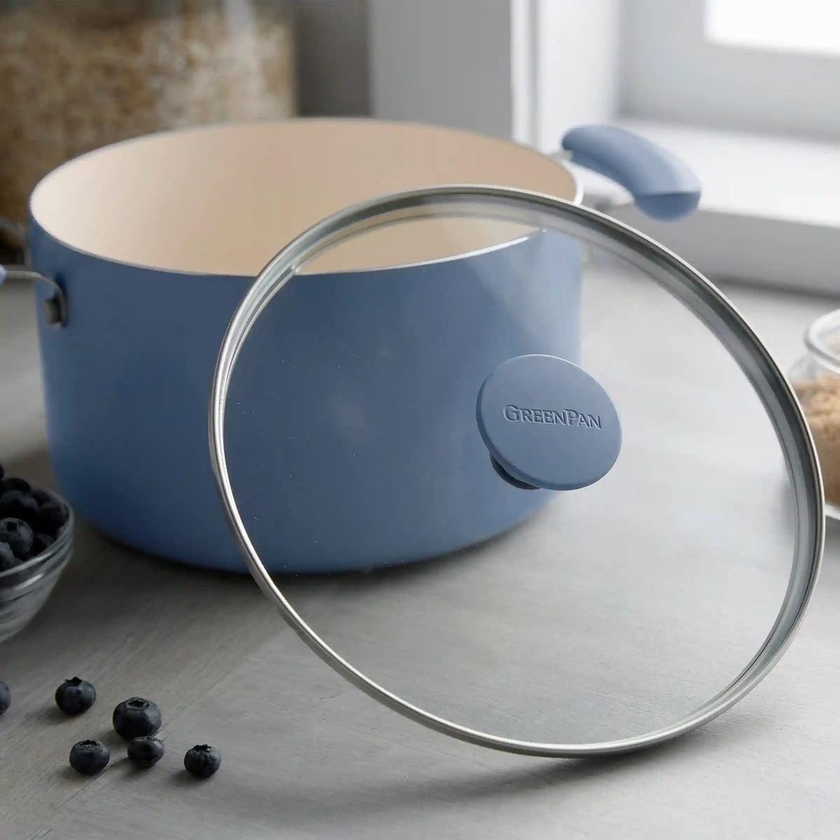 Rio Advanced Ceramic Nonstick 10-Piece Cookware Set | Dutch Blue