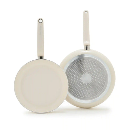 Rio Advanced Ceramic Nonstick 10" & 12" Frypan Set | Cream