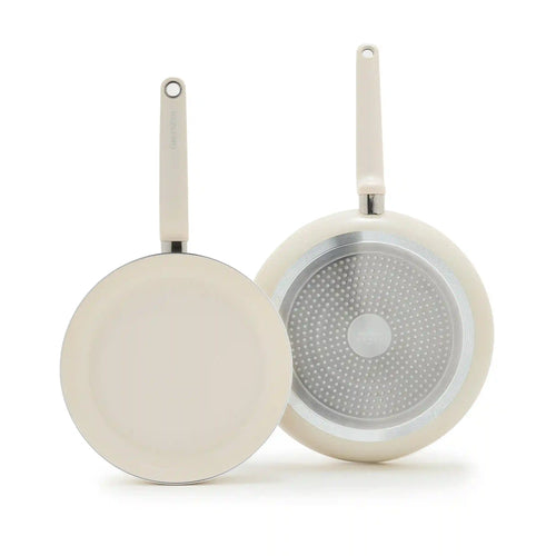 Rio Advanced Ceramic Nonstick 10" & 12" Frypan Set | Cream