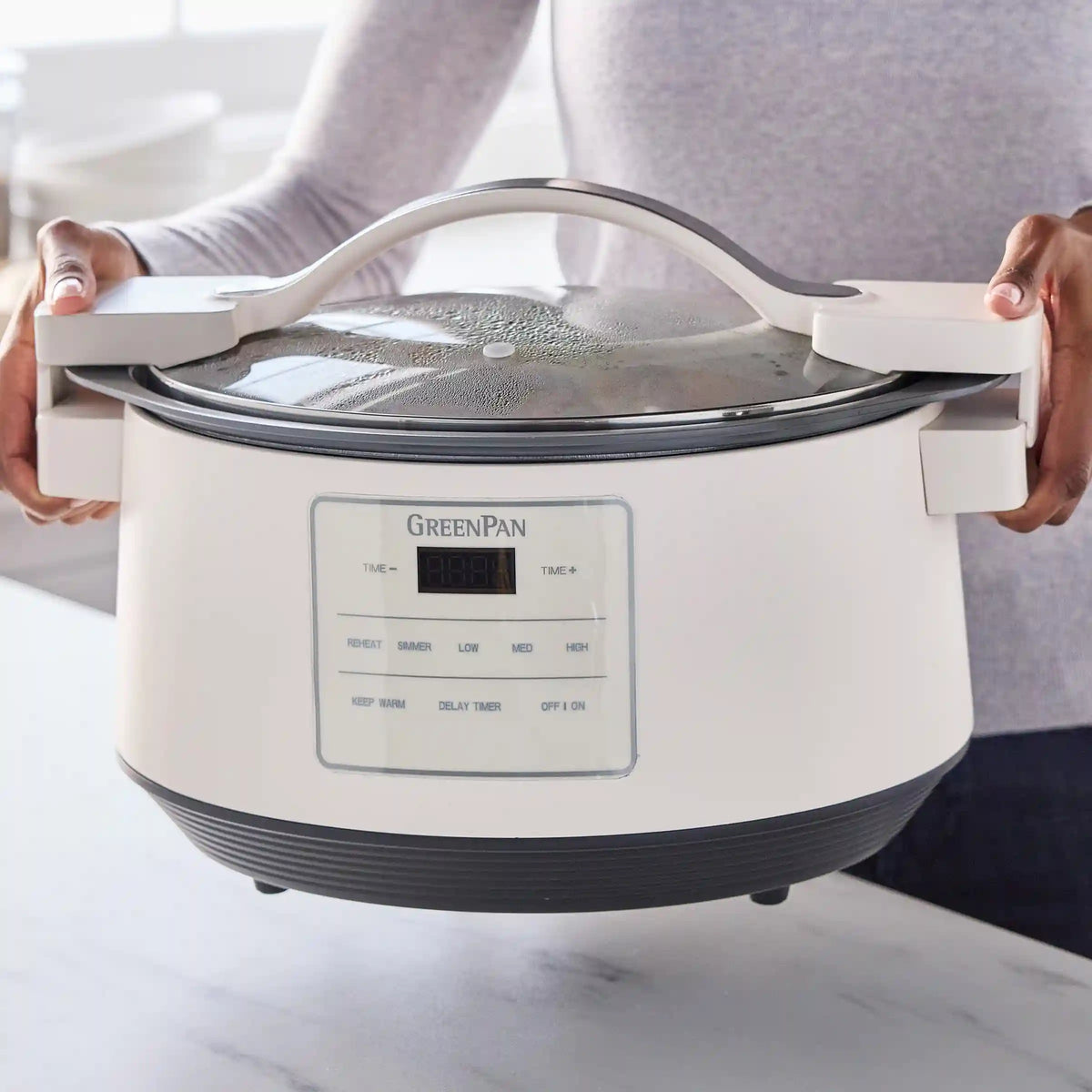 8-Quart Locking Lid Slow Cooker | Cloud Cream