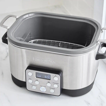 7-in-1 6-Quart Slow Cooker with In-Pot Browning | Stainless Steel