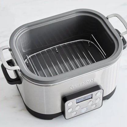 7-in-1 6-Quart Slow Cooker with In-Pot Browning | Stainless Steel