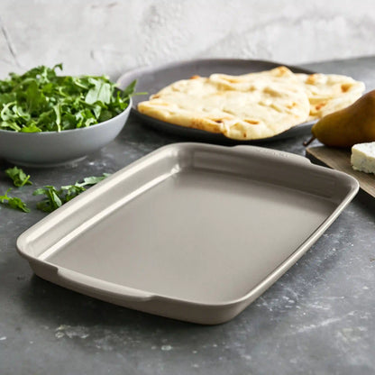 Premiere Ovenware Ceramic Nonstick 13" x 9" Quarter Sheet Pan | Taupe