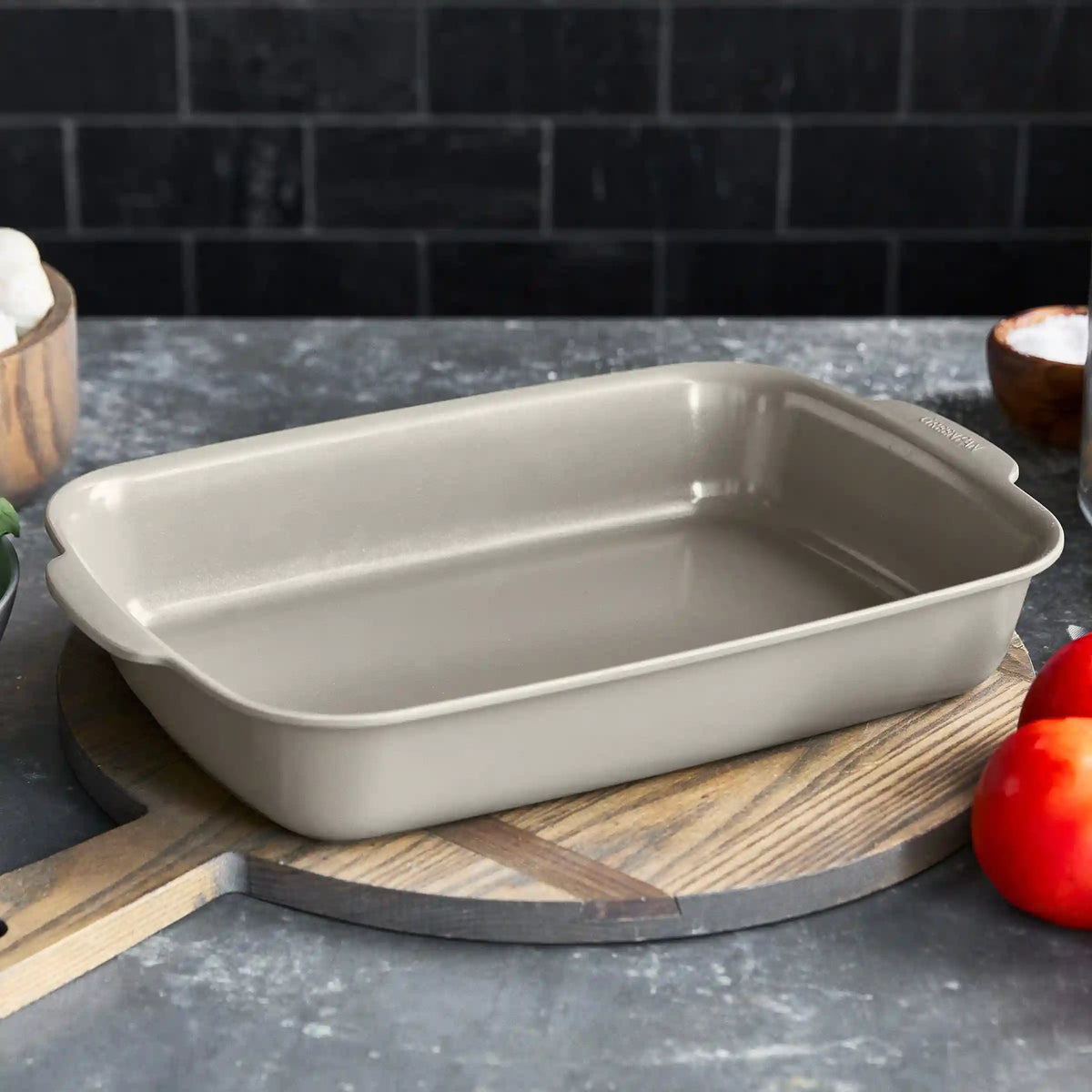 Premiere Ovenware Ceramic Nonstick 13" x 9" Rectangular Baker | Taupe