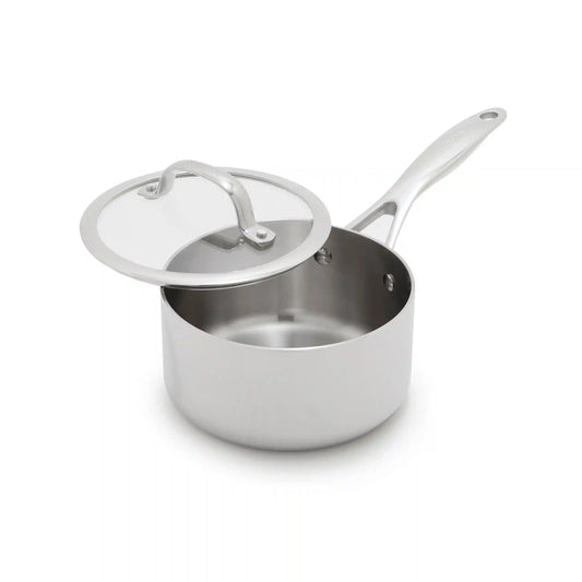 Valencia Pro Stainless Steel Uncoated 1.6-Quart Saucepan with Lid