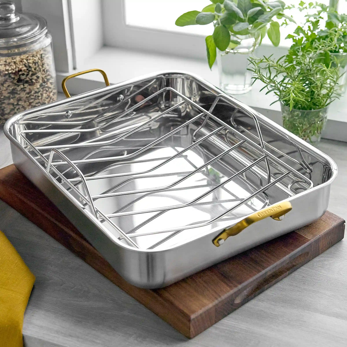Reserve Stainless Steel 13" x 16" Roaster with Rack