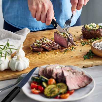Stanley Tucci™ 6-Piece Steak Knife Set with Wood Tray | Milano Black