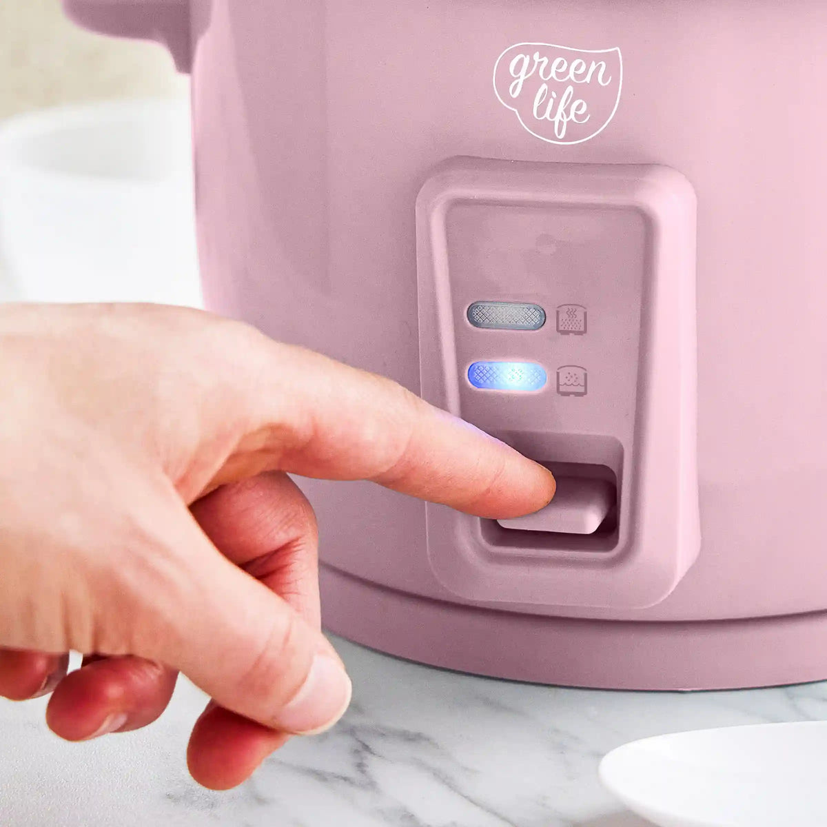 GreenLife 6-Cup Rice Cooker | Pink