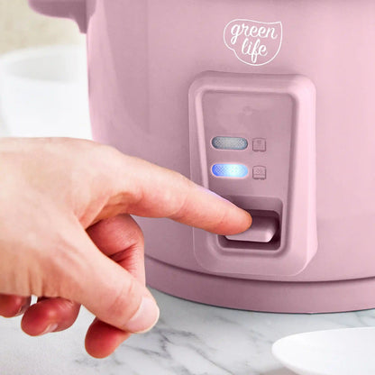 GreenLife 6-Cup Rice Cooker | Pink