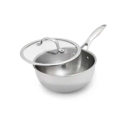 Valencia Pro Stainless Steel Uncoated 2.5-Quart Chef's Pan with Lid