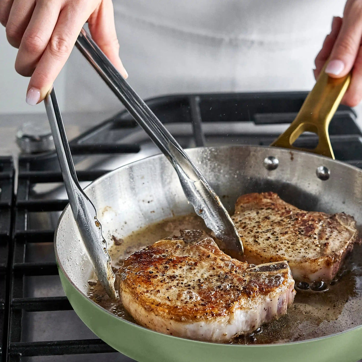 Reserve Pro Uncoated Stainless Steel 8" Frypan | Sage