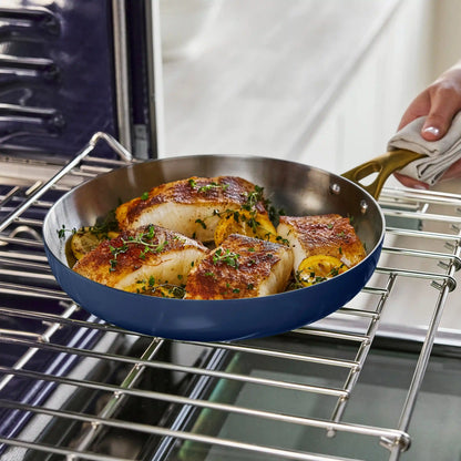 Reserve Pro Uncoated Stainless Steel 10" and 12" Frypan Set | Twilight