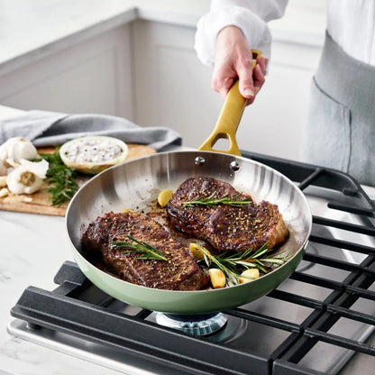 Reserve Pro Uncoated Stainless Steel 12-Piece Cookware Set | Sage