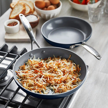 Valencia Pro Ceramic Nonstick 9.5" and 11" Frypan Set | Twilight