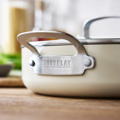 Bobby Flay by GreenPan Professional Ceramic Nonstick 16-Piece Cookware Set | Cream