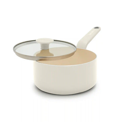 Rio Advanced Ceramic Nonstick 2-Quart Saucepan with Lid | Cream