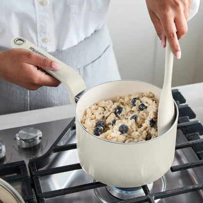 Rio Advanced Ceramic Nonstick 2-Quart Saucepan with Lid | Cream