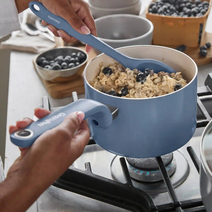Rio Advanced Ceramic Nonstick 2-Quart Saucepan with Lid | Dutch Blue
