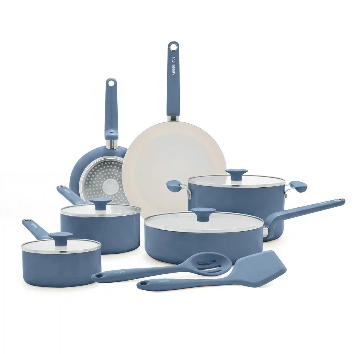 Rio Advanced Ceramic Nonstick 12-Piece Cookware Set | Dutch Blue