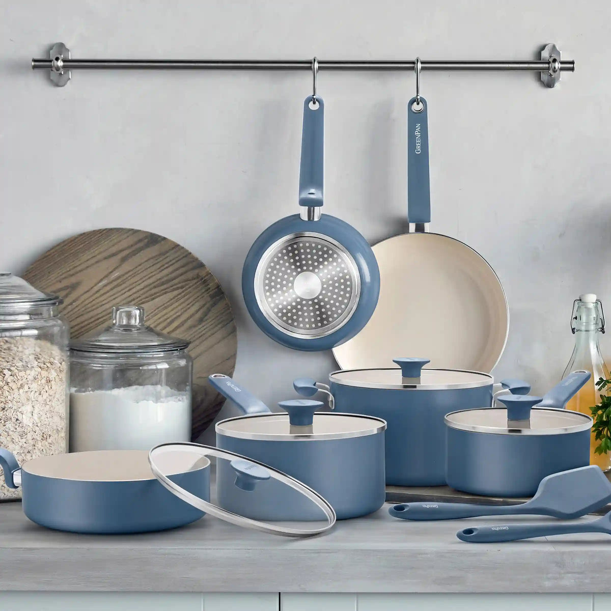 Rio Advanced Ceramic Nonstick 12-Piece Cookware Set | Dutch Blue