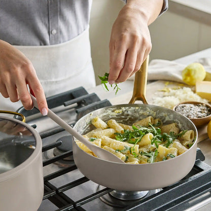 Reserve Pro Uncoated Stainless Steel 12-Piece Cookware Set | Macadamia