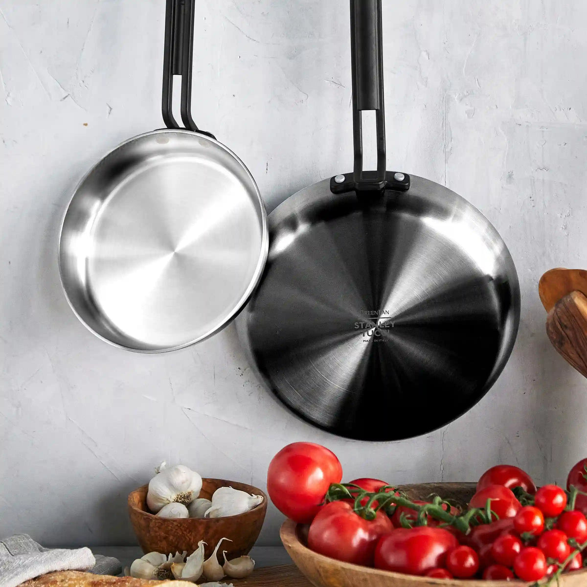Stanley Tucci™ Uncoated Stainless Steel Ceramic Nonstick 9-Piece Cookware Set