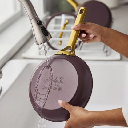 Reserve Pro Ceramic Nonstick 10" and 12" Frypan Set | Bordeaux