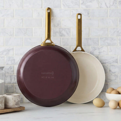 Reserve Pro Ceramic Nonstick 10" and 12" Frypan Set | Bordeaux