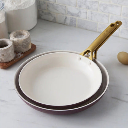 Reserve Pro Ceramic Nonstick 10" and 12" Frypan Set | Bordeaux