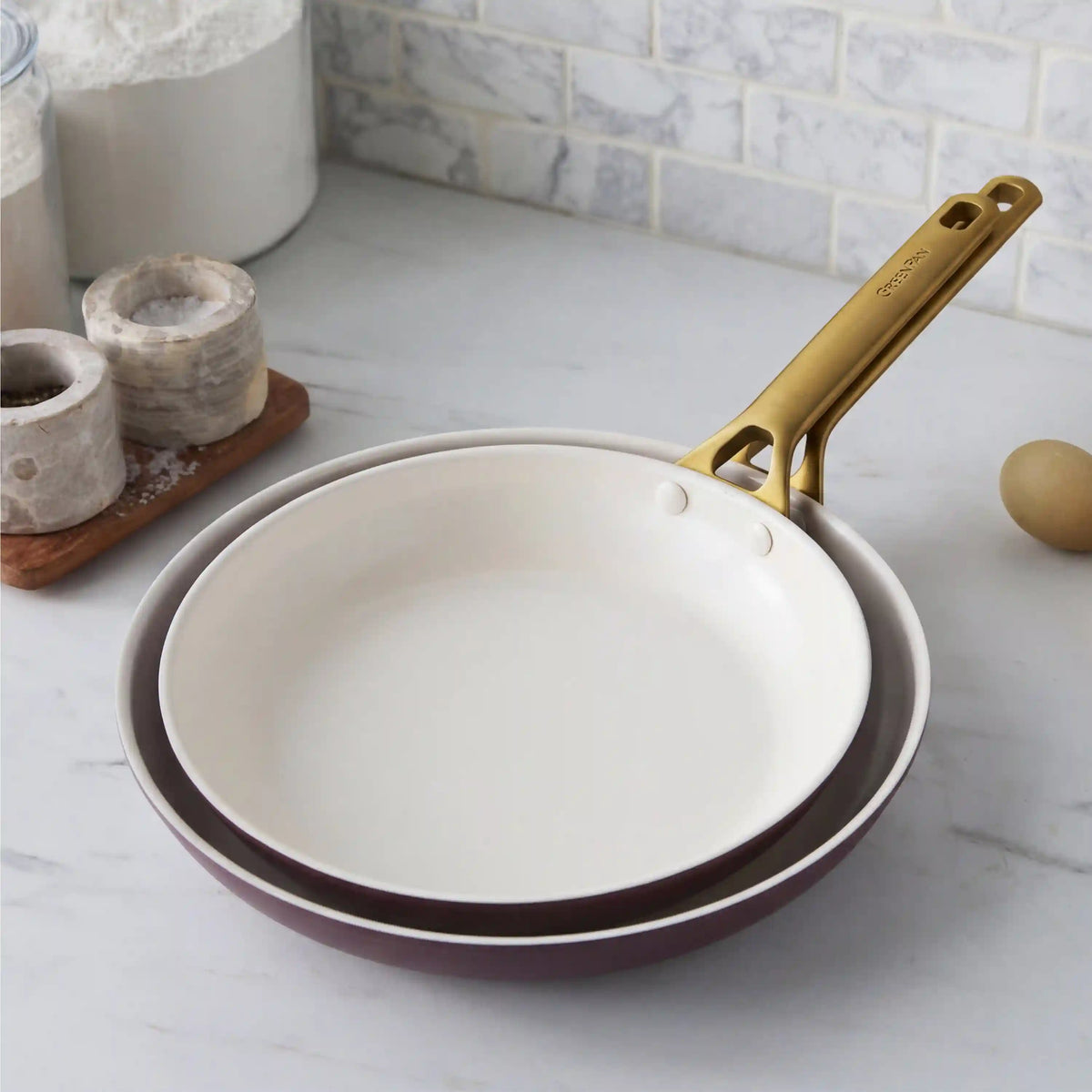 Reserve Pro Ceramic Nonstick 8", 10" and 12" Frypan Set | Bordeaux