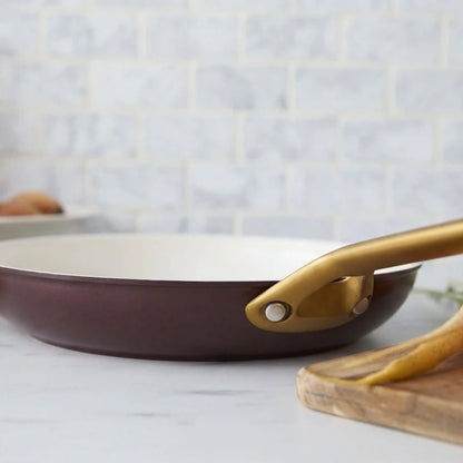Reserve Pro Ceramic Nonstick 10" and 12" Frypan Set | Bordeaux