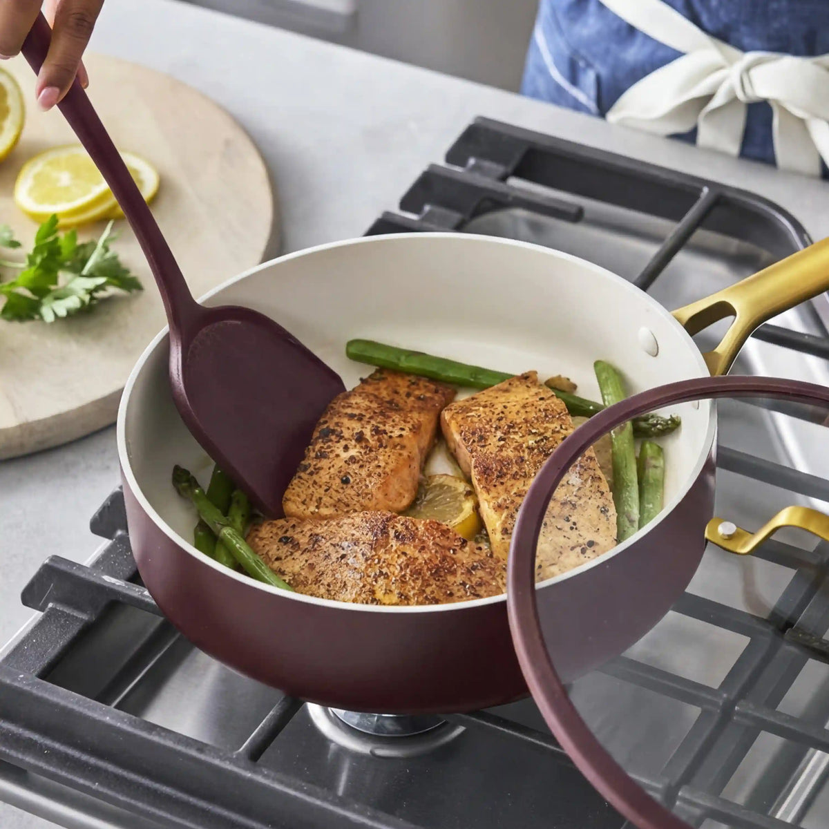 Reserve Pro Ceramic Nonstick 10-Piece Cookware Set | Bordeaux