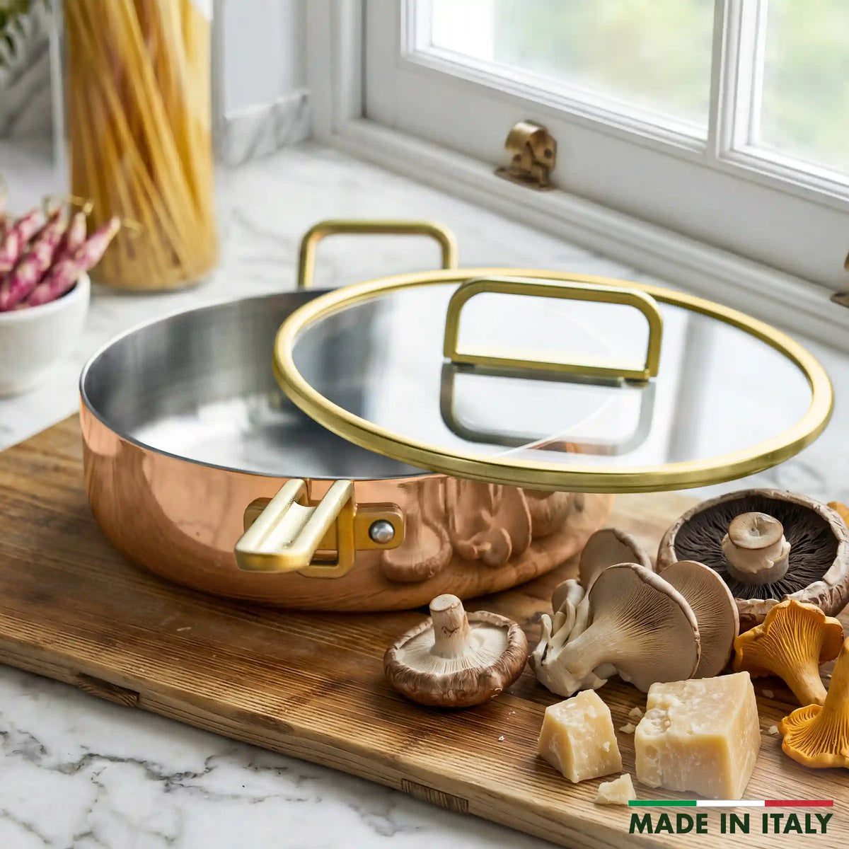 Stanley Tucci™ Copperply 4-Quart Sauté Pan with Lid
