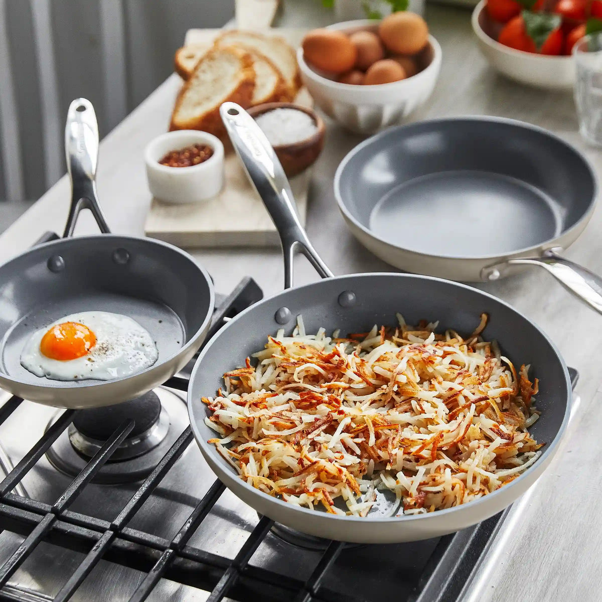 Valencia Pro Ceramic Nonstick 19-Piece Cookware Set | Taupe