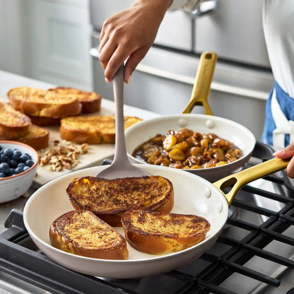 Reserve Pro Ceramic Nonstick 8", 10" and 12" Frypan Set | Latte