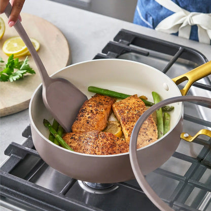 Reserve Pro Ceramic Nonstick 11-Piece Cookware Set | Latte