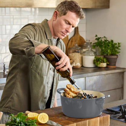 Bobby Flay by GreenPan 5.5-Quart Enameled Cast Iron Dutch Oven 3-Piece Set | Slate