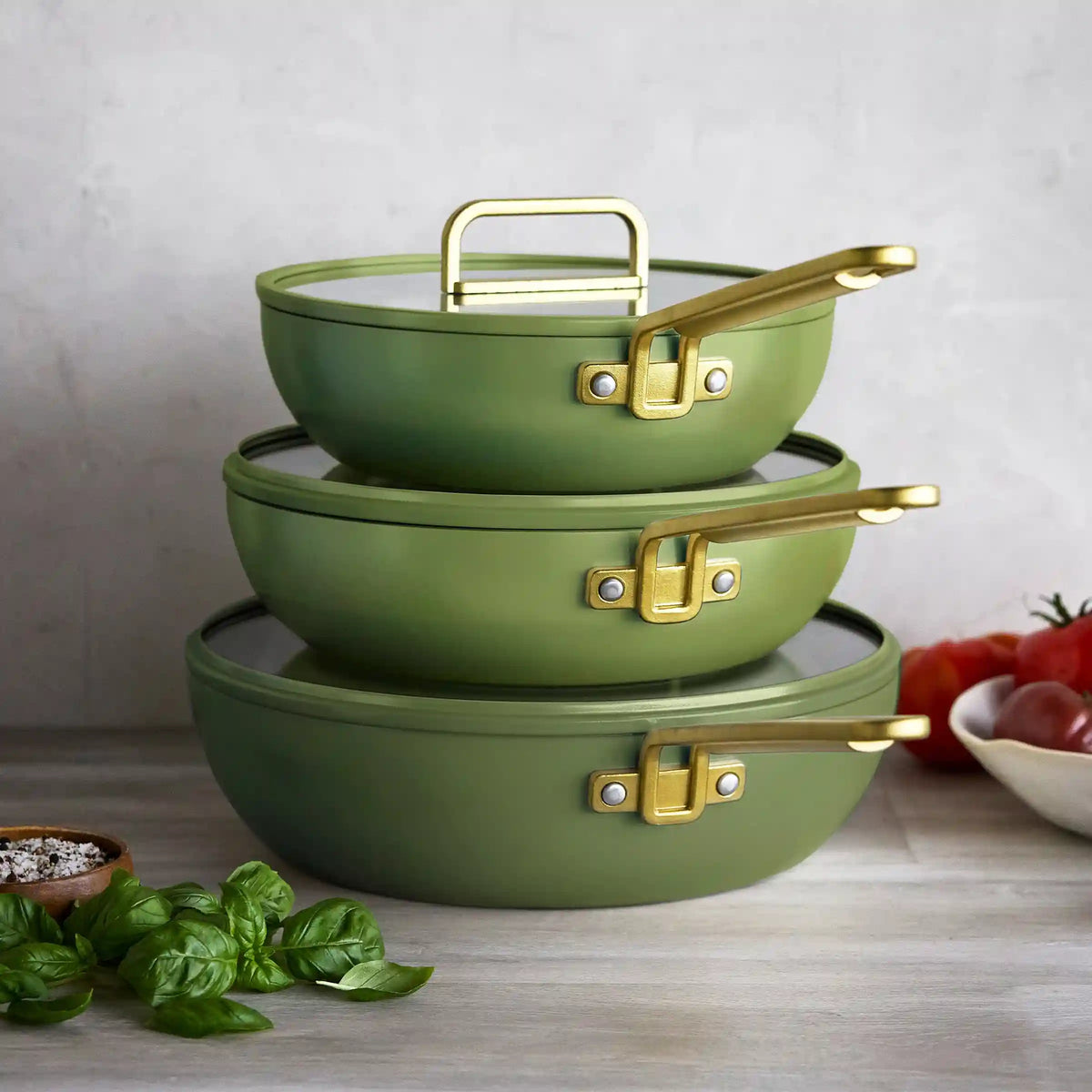 Stanley Tucci™ Ceramic Nonstick 3.25-Quart Piccolo Pan | Tuscan Olive
