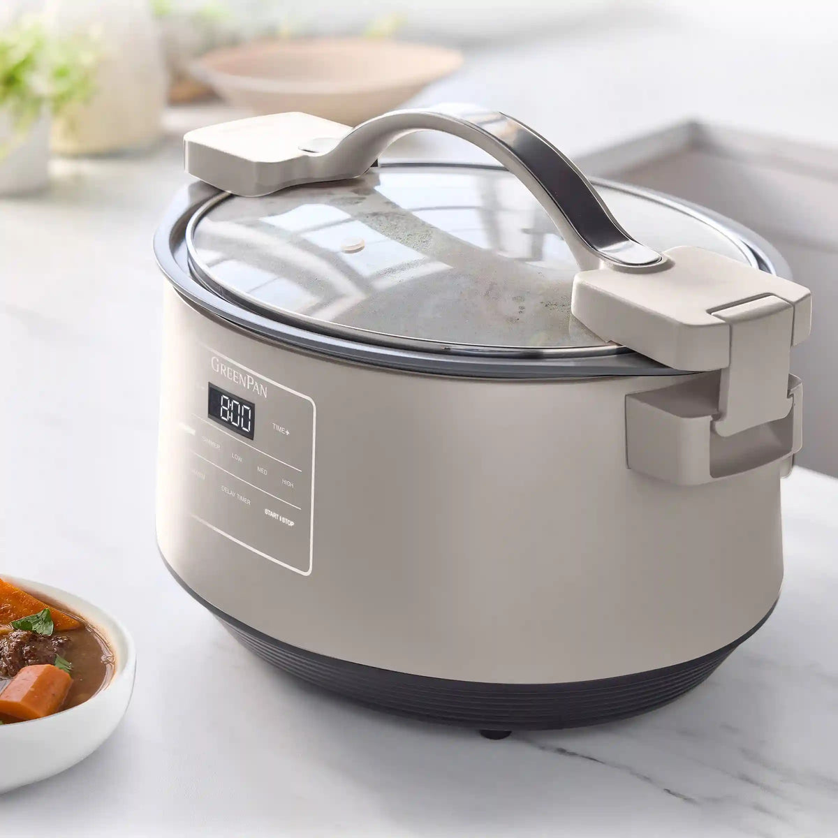 8-Quart Locking Lid Slow Cooker | Clay