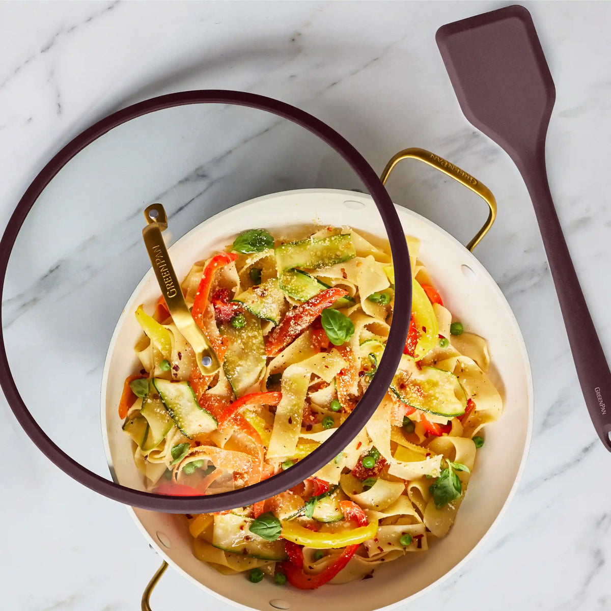 Reserve Pro Ceramic Nonstick 3.75-Quart Everyday Pan with Lid | Bordeaux