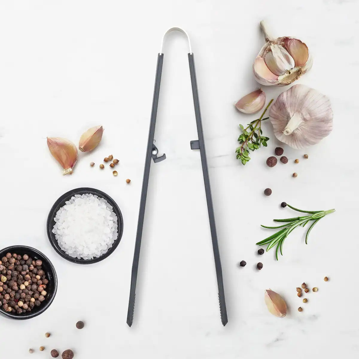 Platinum Silicone Tongs | Gray
