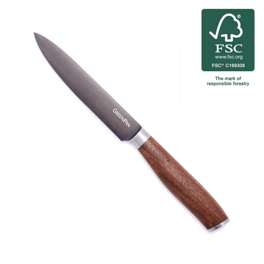 Premiere Titanium Cutlery 5" Utility Knife with Walnut Handle