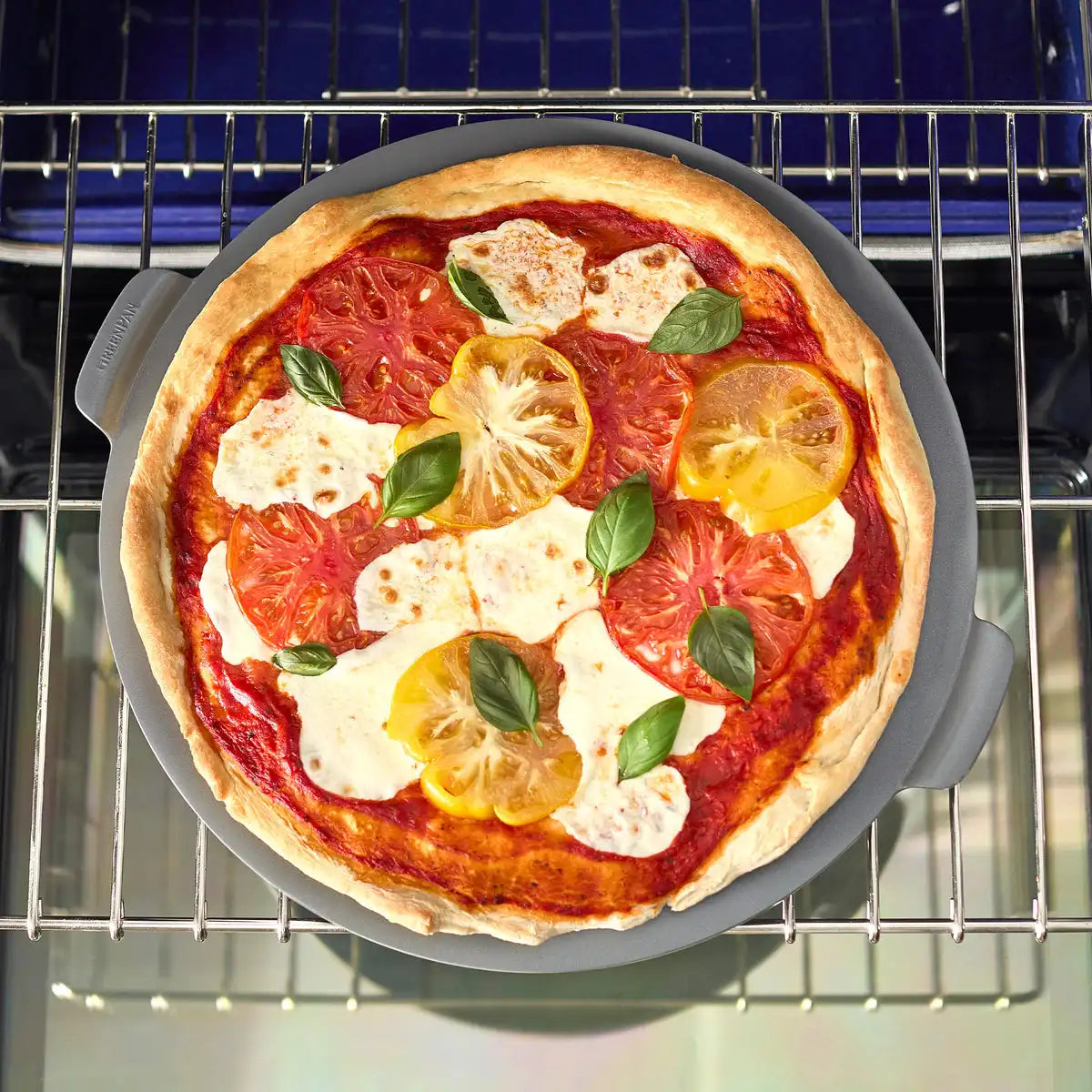 Premiere Ovenware 16.5" Round Pizza Baker | Gray
