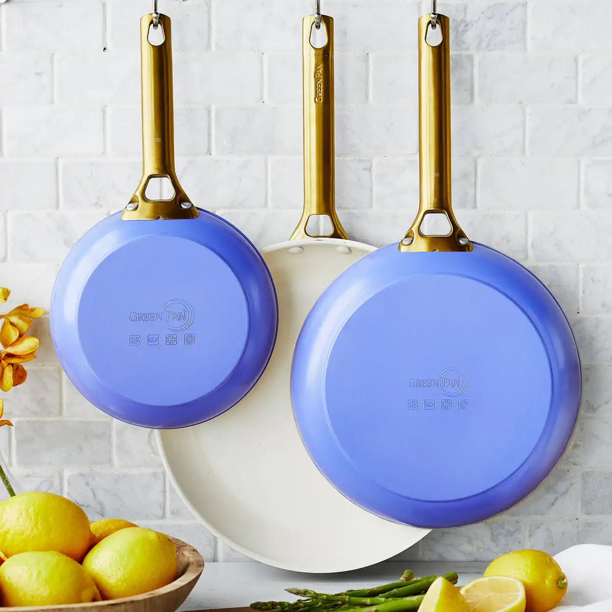 Reserve Ceramic Nonstick 8", 10" and 12" Frypan Set | Wisteria