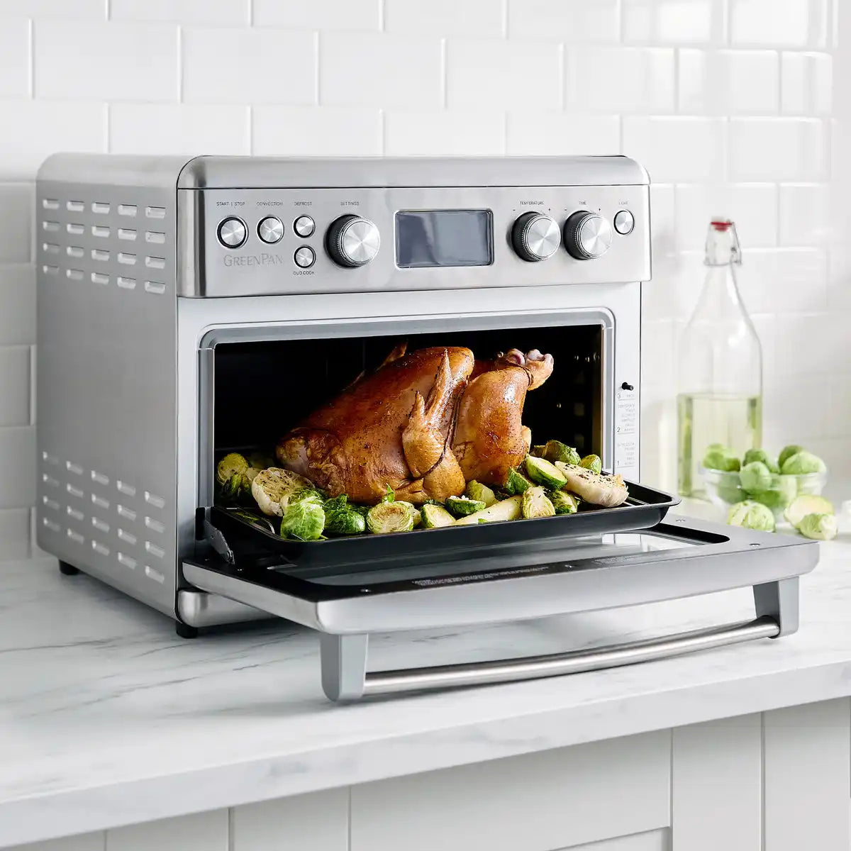 Elite Convection Air Fryer Toaster Oven | Premiere Stainless Steel