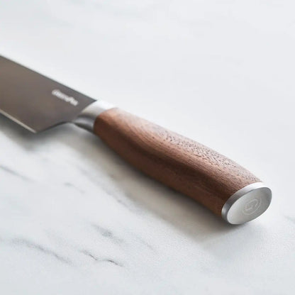 Premiere Titanium Cutlery 8-Piece Steak Knife Set with Walnut Handles