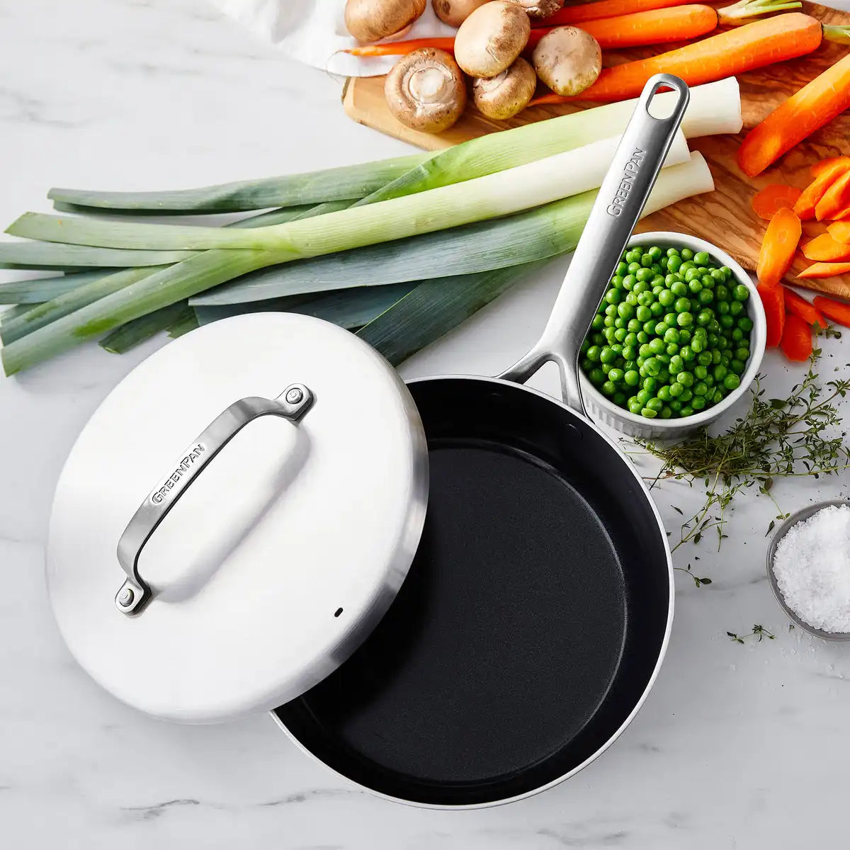 GP5 Stainless Steel 3.26-Quart Saucepan with Lid | Mirror Handles
