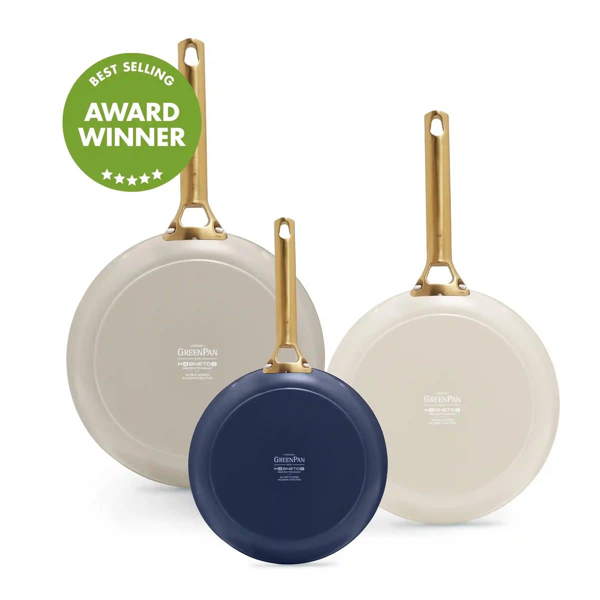Reserve Ceramic Nonstick 8", 10" and 12" Frypan Set | Multicolor