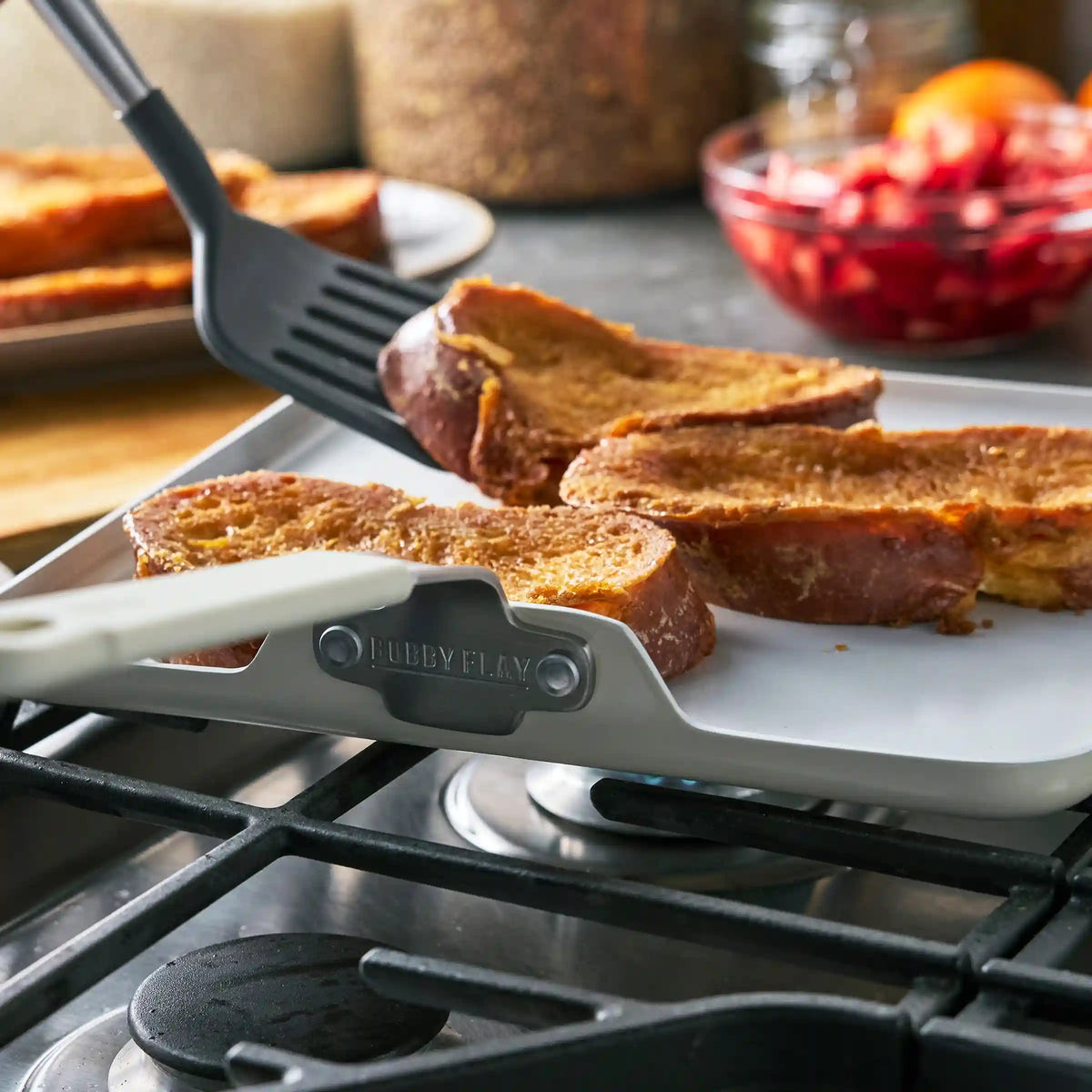 Bobby Flay by GreenPan Professional Ceramic Nonstick 11" Square Griddle | Cream
