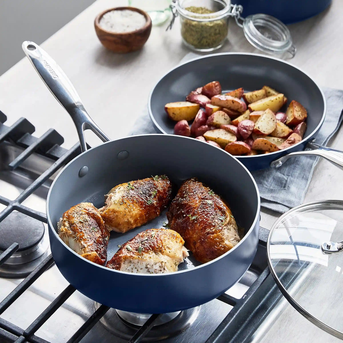 Valencia Pro Ceramic Nonstick 11-Piece Cookware Set | Twilight